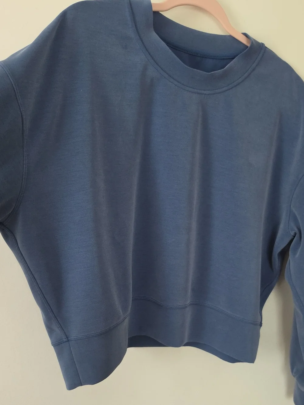 Lululemon Perfectly Oversized Cropped Crew Softstream Sweatshirt Blue Sz 8